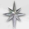 Large Star Christmas Tree Topper (Collapsible) Holographic Silver 11 Inches Star of Bethlehem Eight Pointed 8-Point Ornament